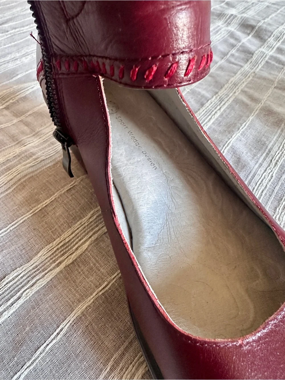 JAMBU Roxbury Leather Mary Jane Platform Pump | Burgundy Women’s 9 NWOT - Picture 13 of 13